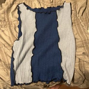 Shein color block crop tank